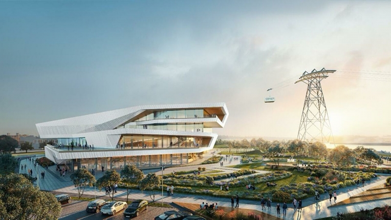 Первую сваю забили в основание канатной дороги Благовещенск-Хэйхэ